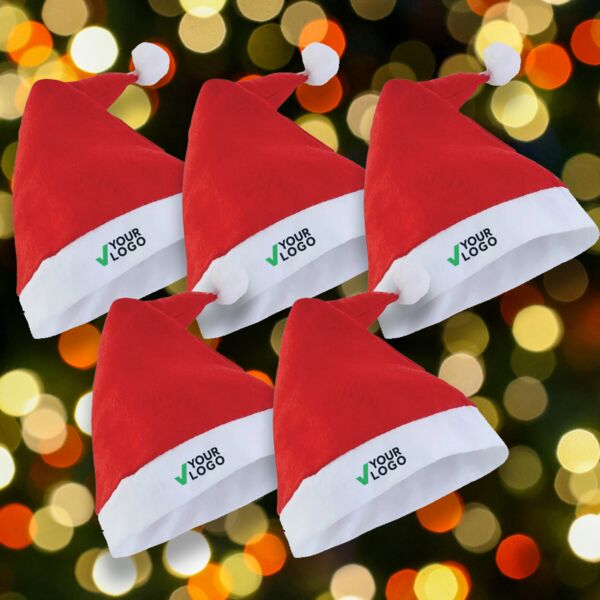 5 Personalised Santa Christmas Hats SANTA5 5 Personalised Santa Christmas Hats Thumbnail